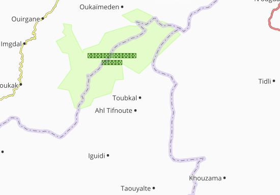 Mapa Toubkal