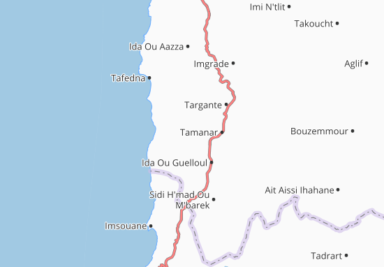 Timizguida Ouftas Map