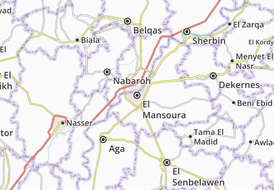 Kaart Plattegrond El Mansoura