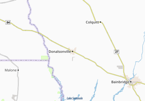 Kaart Plattegrond Donalsonville