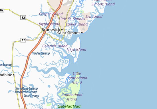 Carte-Plan Jekyll Island