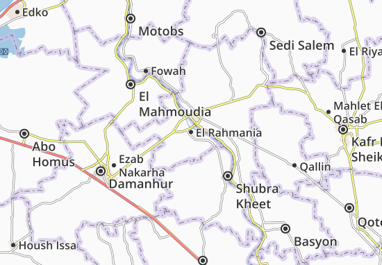Kaart Plattegrond El Rahmania