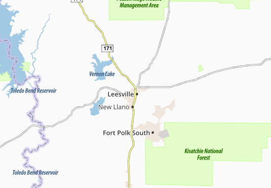 Karte Stadtplan Leesville