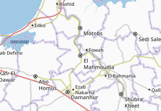 Karte Stadtplan El Mahmoudia