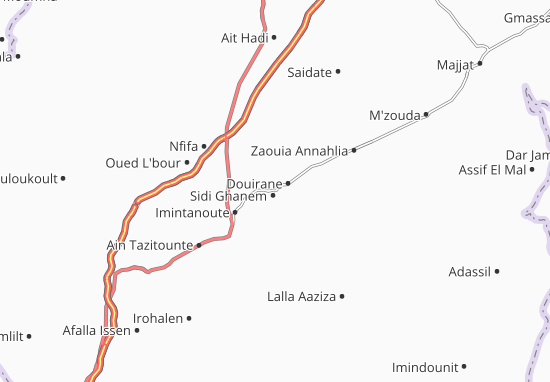 Karte Stadtplan Sidi Ghanem