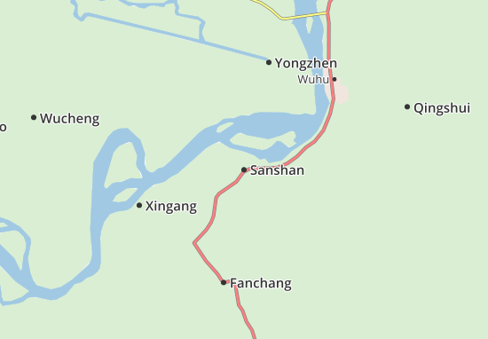 Karte Stadtplan Sanshan
