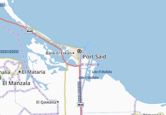 Karte Stadtplan Qesm 2nd Port Fouad