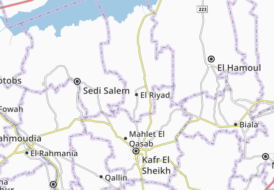 Kaart Plattegrond El Riyad