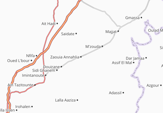 Karte Stadtplan Zaouia Annahlia