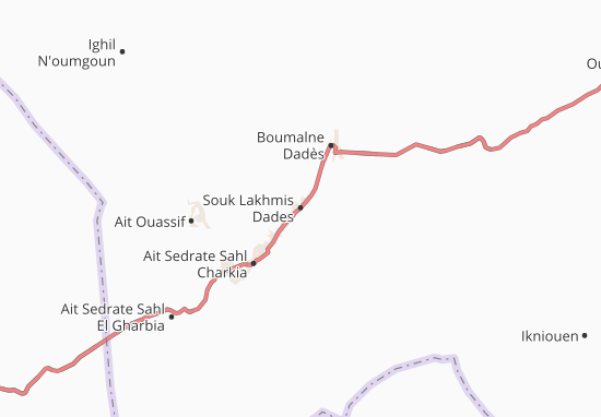 Kaart Plattegrond Souk Lakhmis Dades
