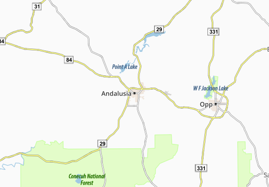 Kaart Plattegrond Andalusia