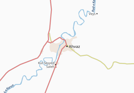 Carte-Plan Ahvaz