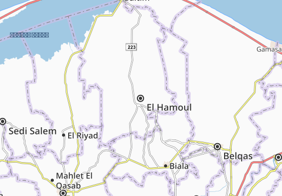Kaart Plattegrond El Hamoul