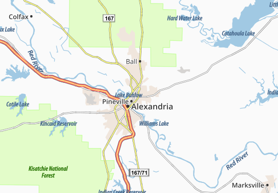 Mapa Pineville