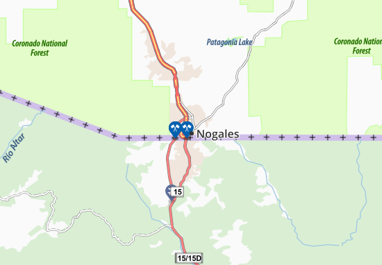 Kaart Plattegrond Nogales