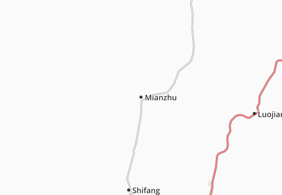 Kaart Plattegrond Mianzhu
