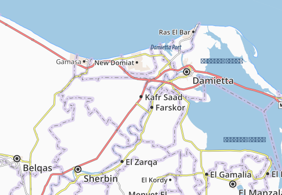 Mapa Kafr Saad