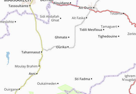 Karte Stadtplan Ourika