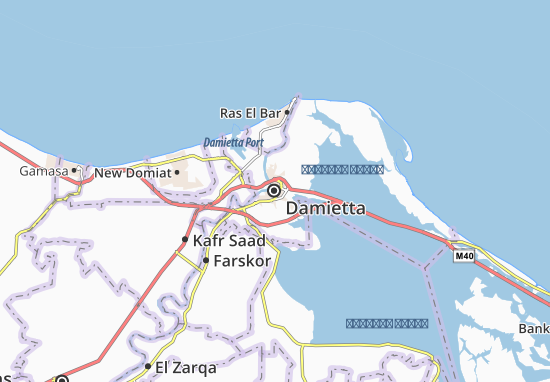 Kaart Plattegrond Damietta