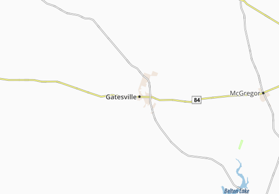 Kaart Plattegrond Gatesville