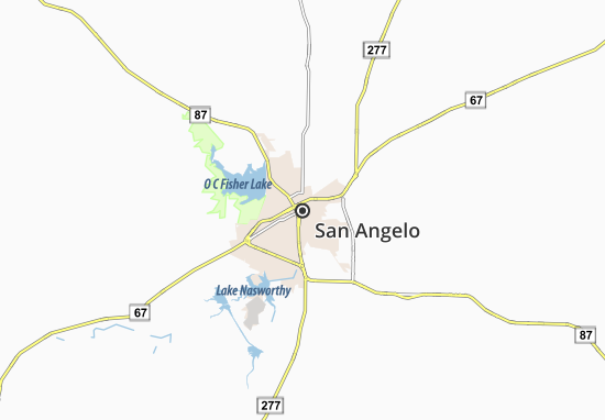 Karte Stadtplan San Angelo