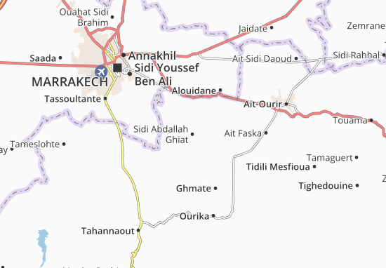 Kaart Plattegrond Sidi Abdallah Ghiat