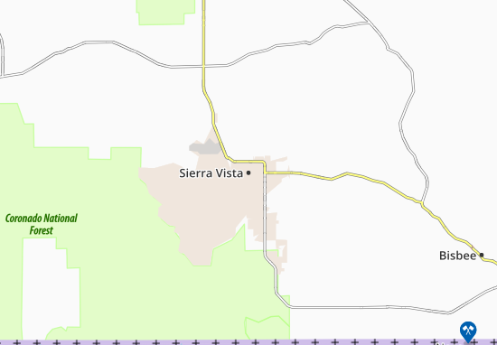 Kaart Plattegrond Sierra Vista