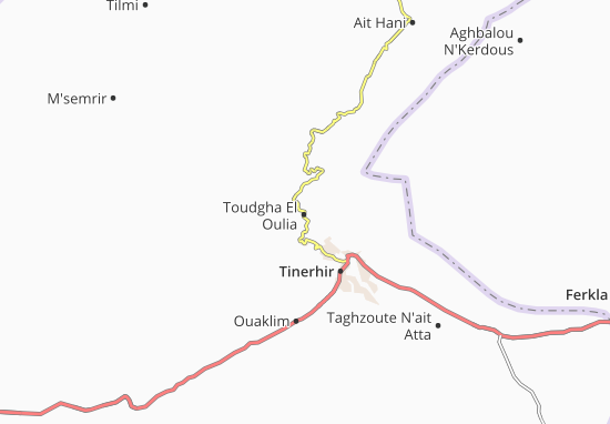 Mapa Toudgha El Oulia