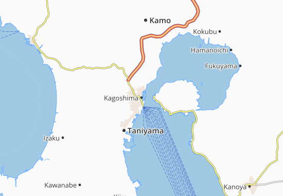 Karte Stadtplan Kagoshima