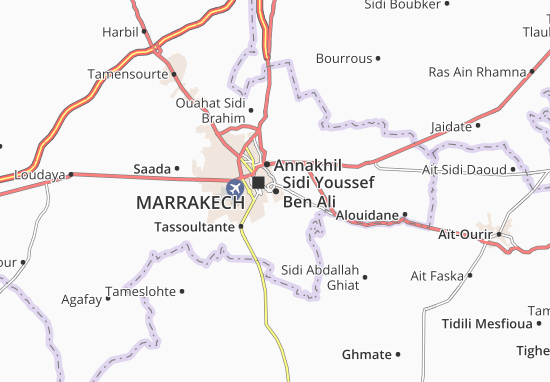 Karte Stadtplan Sidi Youssef Ben Ali