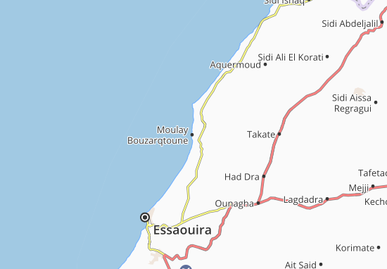 Karte Stadtplan Moulay Bouzarqtoune