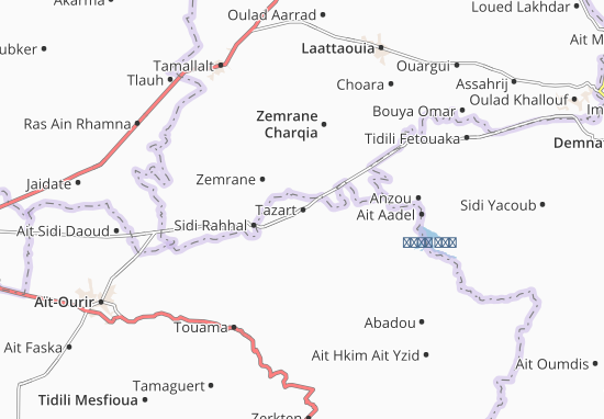 Mapa Tazart