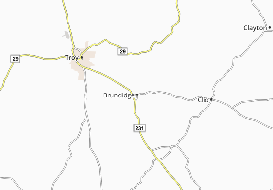 Mapa Brundidge