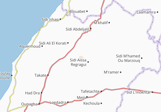 Mapa Zaouiat Ben Hmida