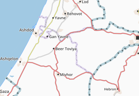 Kaart Plattegrond Kefar Menahem