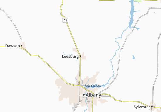 Kaart Plattegrond Leesburg