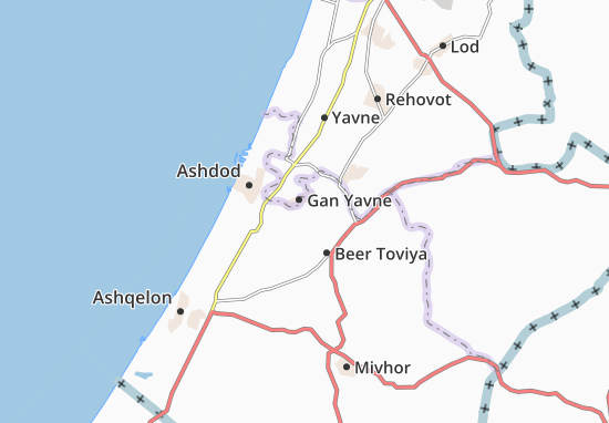 Mapa Hazor Ashdod