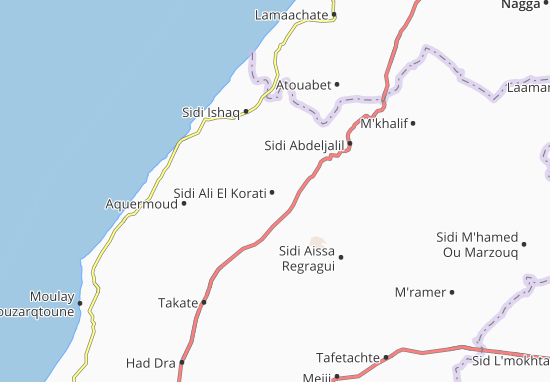 Karte Stadtplan Sidi Ali El Korati