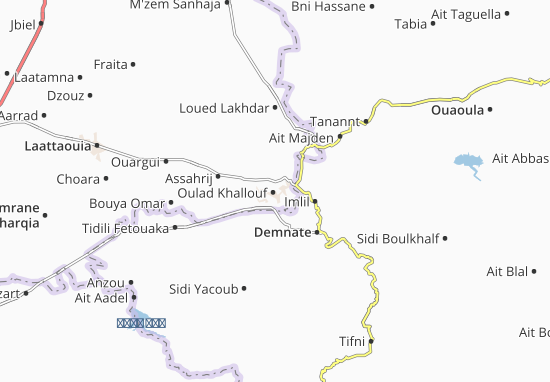 Mapa Oulad Khallouf