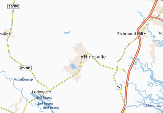 Mapa Hinesville