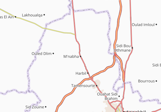 Karte Stadtplan M&#x27;nabha