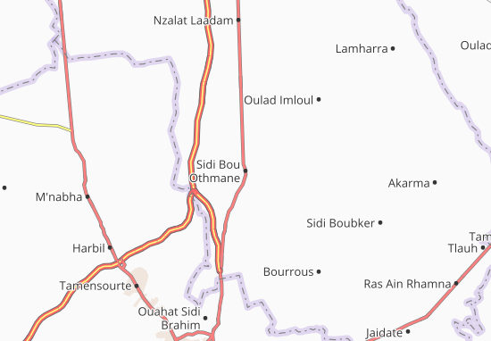 Kaart Plattegrond Sidi Bou Othmane