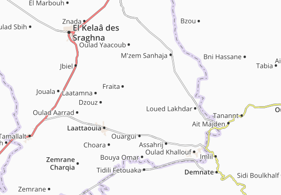 Karte Stadtplan Sidi Aissa Ben Slimane