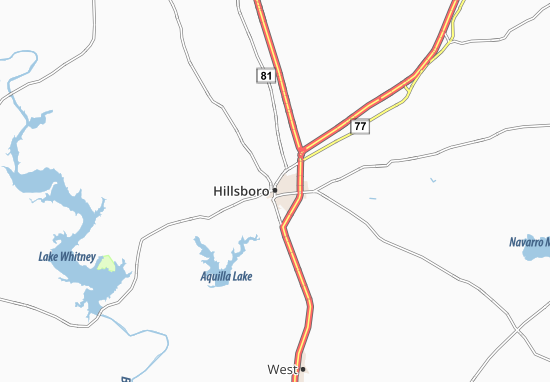Karte Stadtplan Hillsboro
