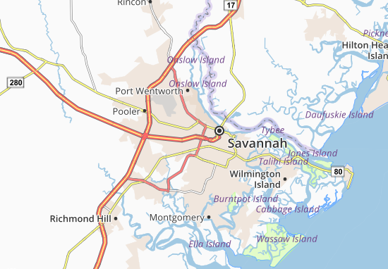 Karte Stadtplan Alabama Junction Viamichelin