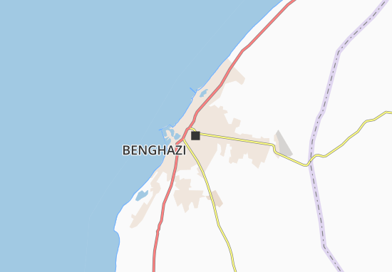 Karte Stadtplan Benghazi