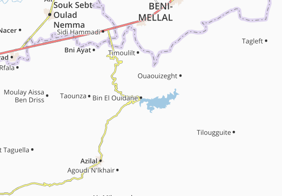 Kaart Plattegrond Bin El Ouidane