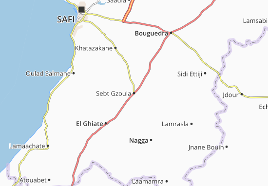 Karte Stadtplan Sebt Gzoula