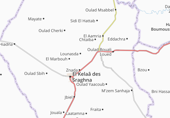 Karte Stadtplan Oulad El Garne