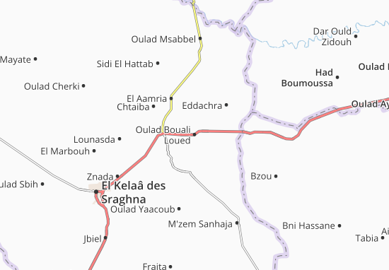 Karte Stadtplan Oulad Bouali Loued